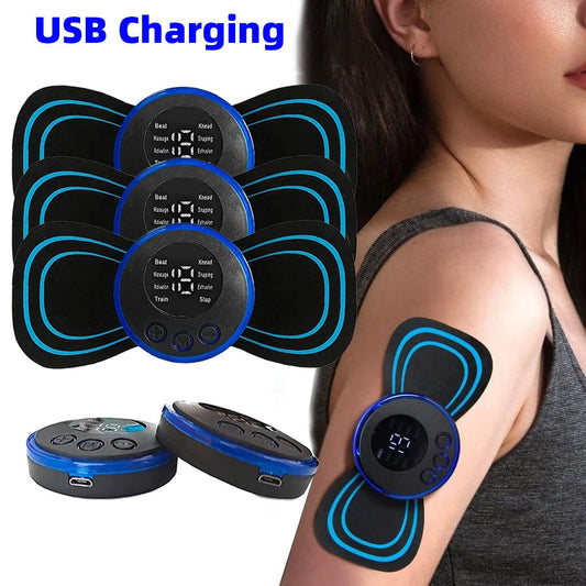 Mini Electric Massager EMS Mini Butterfly Body Massager Rechargeable